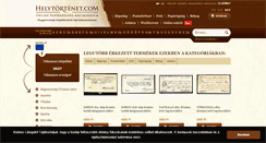 Desktop Screenshot of helytortenet.com